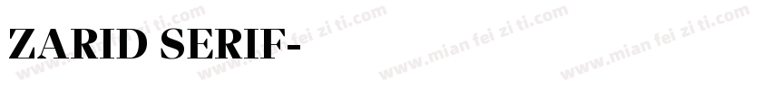 ZARID SERIF字体转换